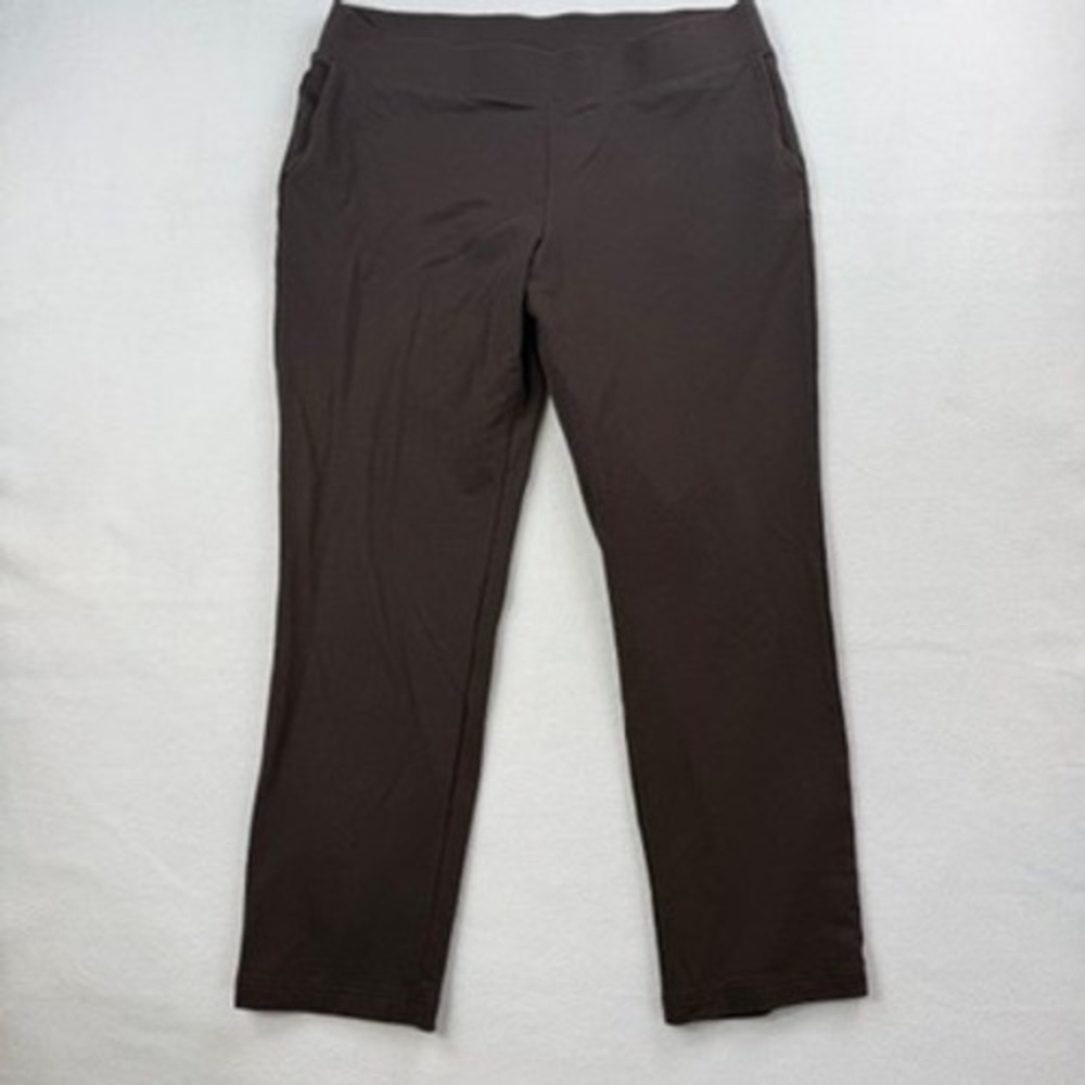 J. Jill Pants Women Large Petite Brown‎ Affinity French Terry Slim Leg Capsule